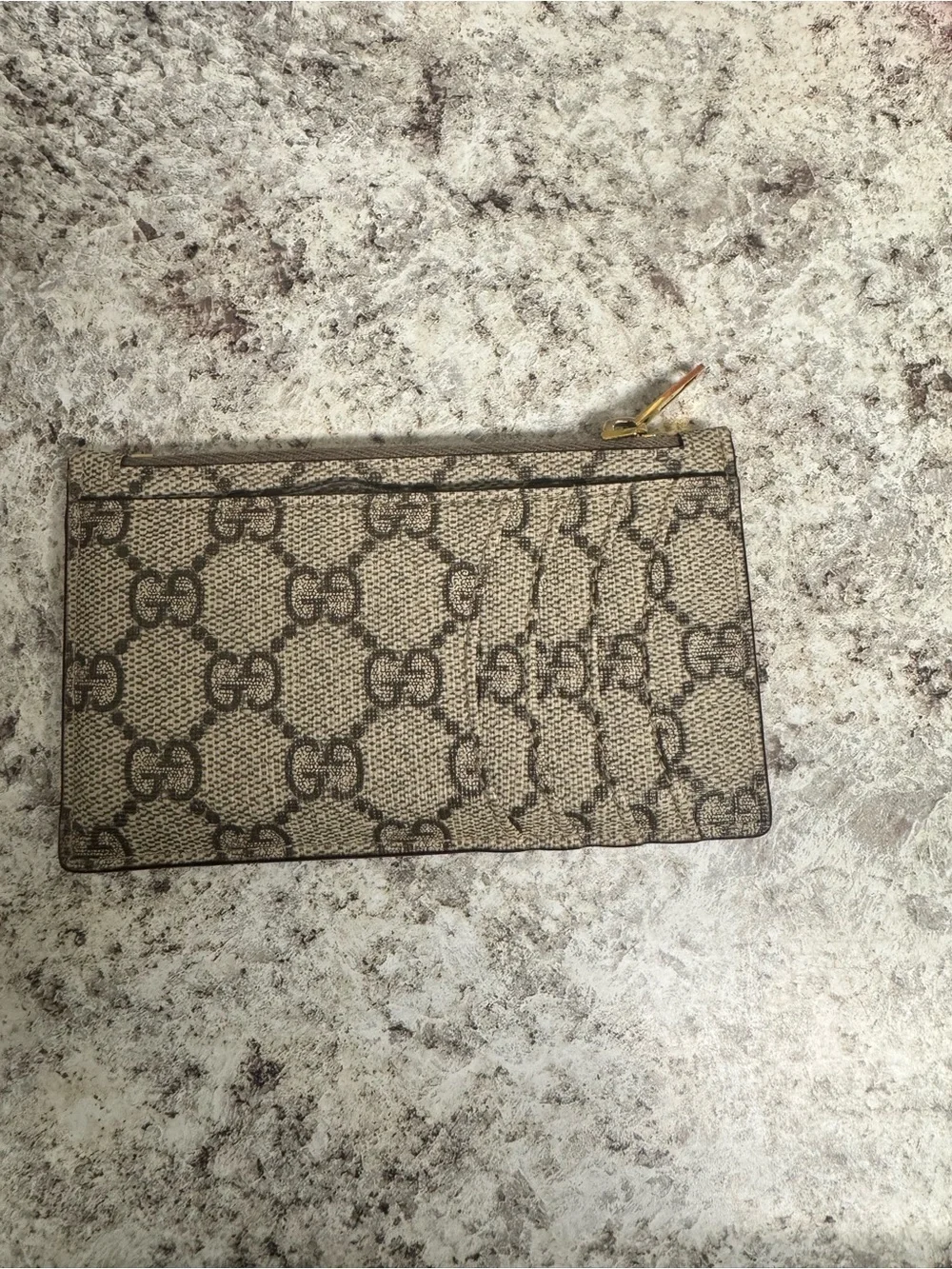 Balenciaga x Gucci Monogram Zip Card Case
